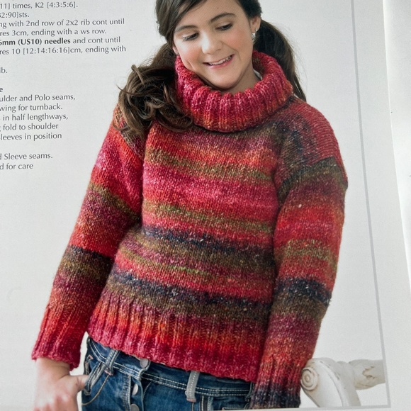 NORO Designer Mini Knits TWO By Jenny Watson Crop Sweaters Mitts Hats - Picture 3 of 12